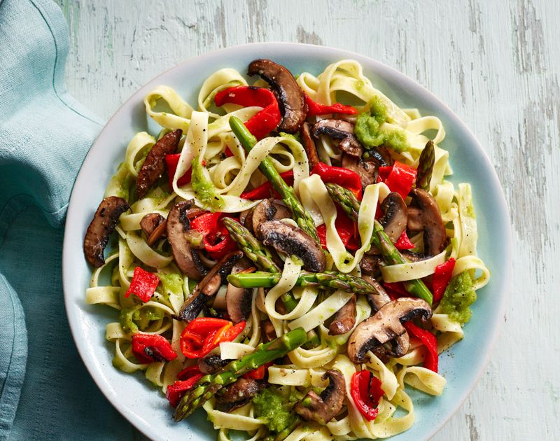 Asparagus and mushroom pasta | Slimming World