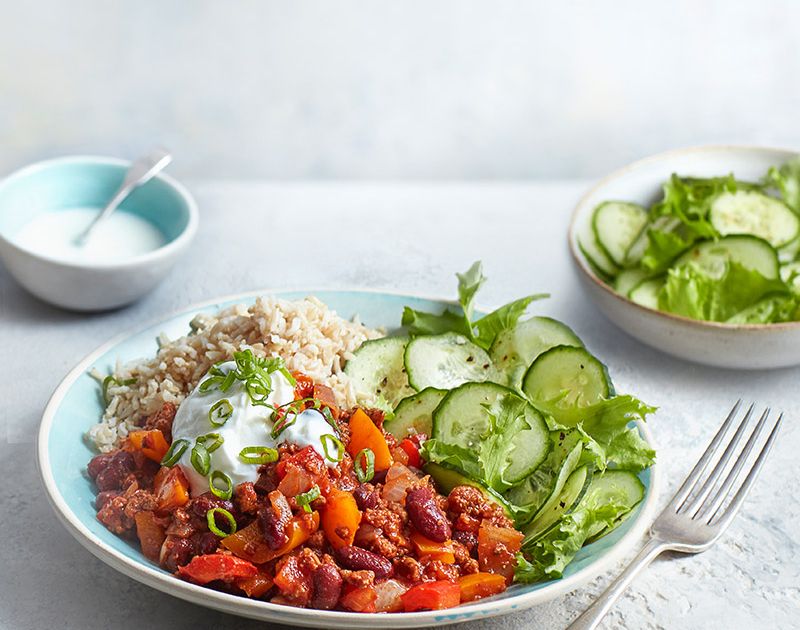 jacket chilli recipe potato Tex with wholegrain Slimming  rice veggie chilli World mex