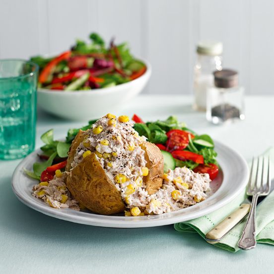 Tuna and sweetcorn jacket potato