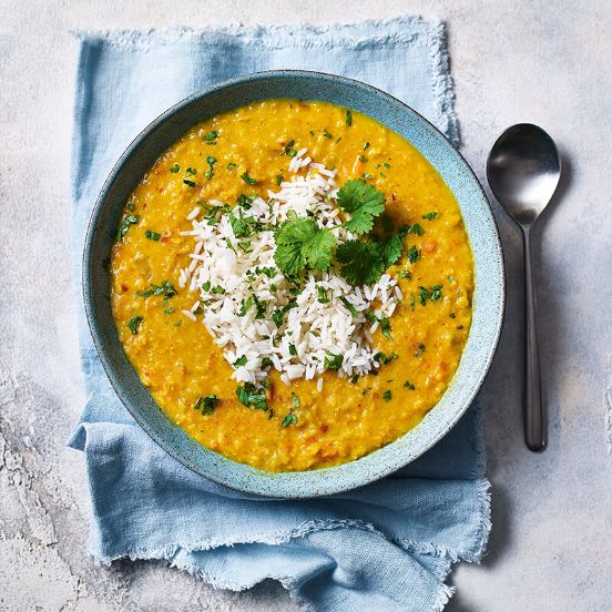 Carrot and coconut curried dhal