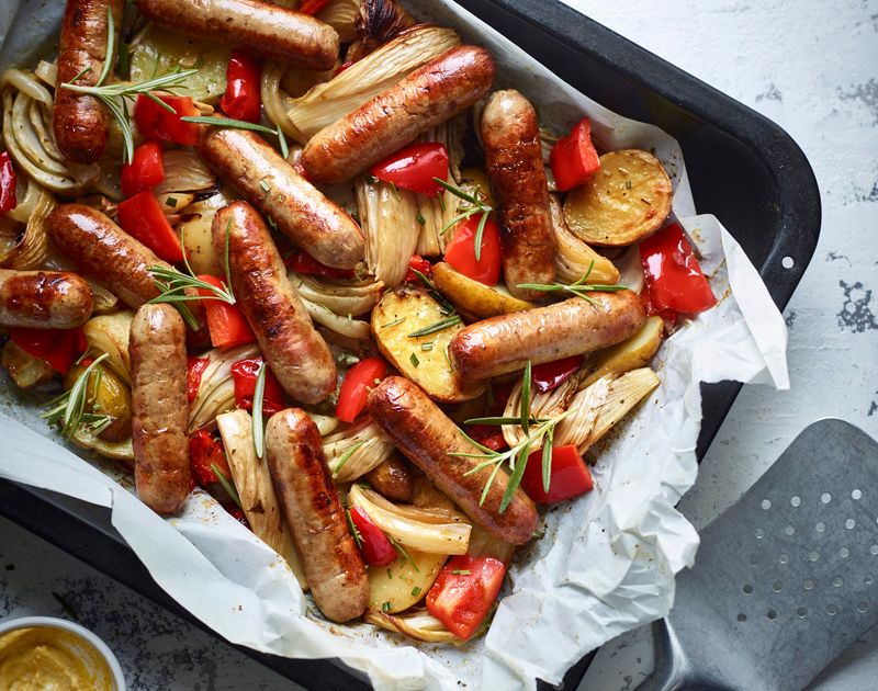 Roasted sausage supper Slimming World