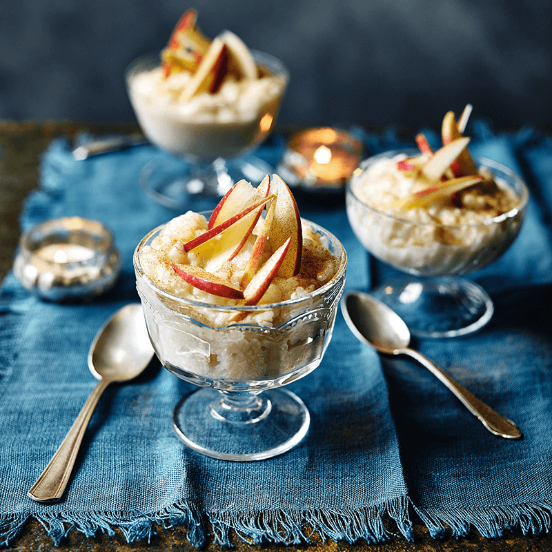 Toffee apple rice pudding