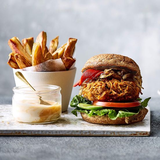 image of Onion Bhaji Burger recipe by Slimming World