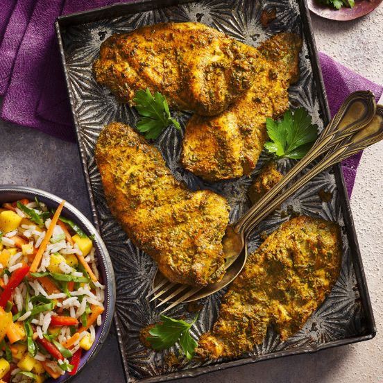 image of Coronation Chicken Escalopes recipe by Slimming World