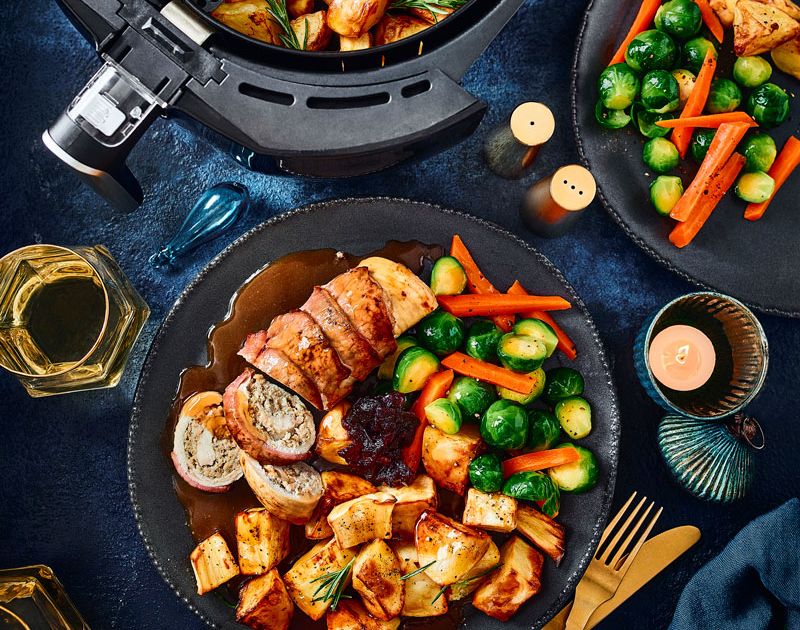 Air fryer roast turkey dinner | Slimming World