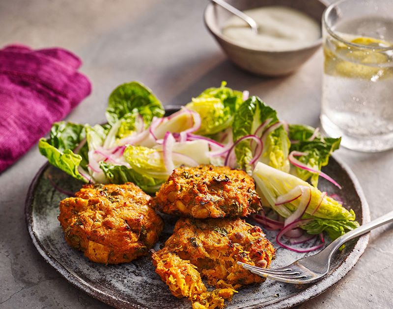 Marj’s Moroccan butternut squash and sweet potato cakes | Slimming World