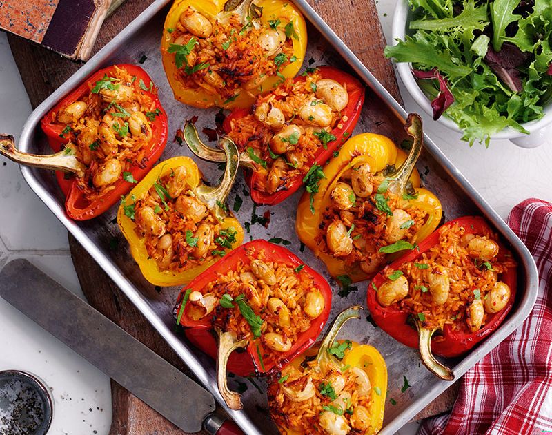 Healthy lunch recipes – Slimming World Roasted stuffed peppers | Slimming World
