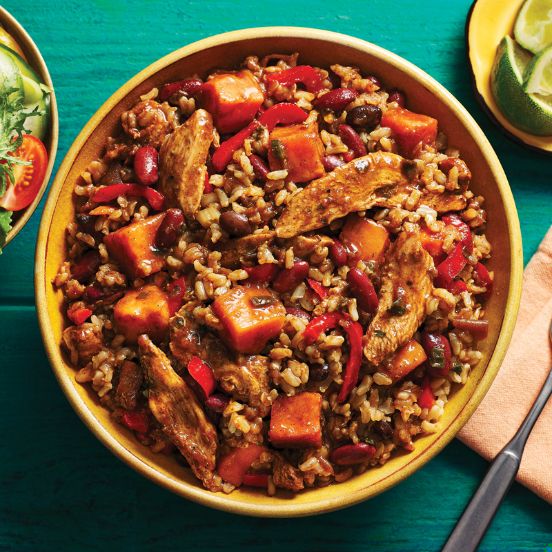 Jerk chicken and rice