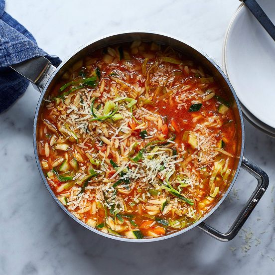 Cheesy minestrone soup