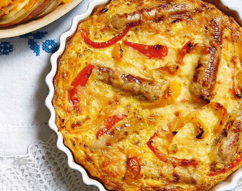 Crustless sausage quiche | Slimming World