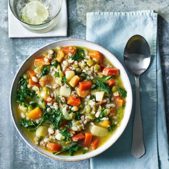 Slow-cooker lentil and winter veg stew