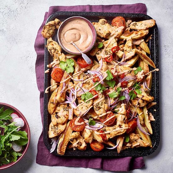 Chicken tikka masala dirty fries