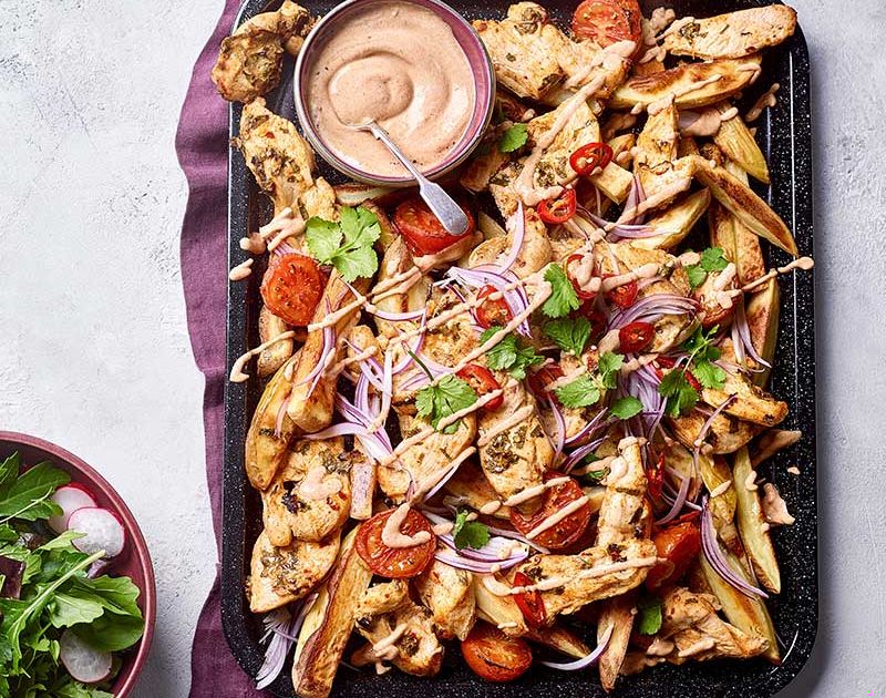 Chicken tikka masala dirty fries Slimming World