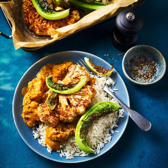 Cauliflower steak curry