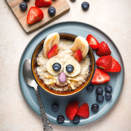 Easter bunny porridge