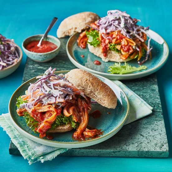 Barbecue pulled mushrooms
