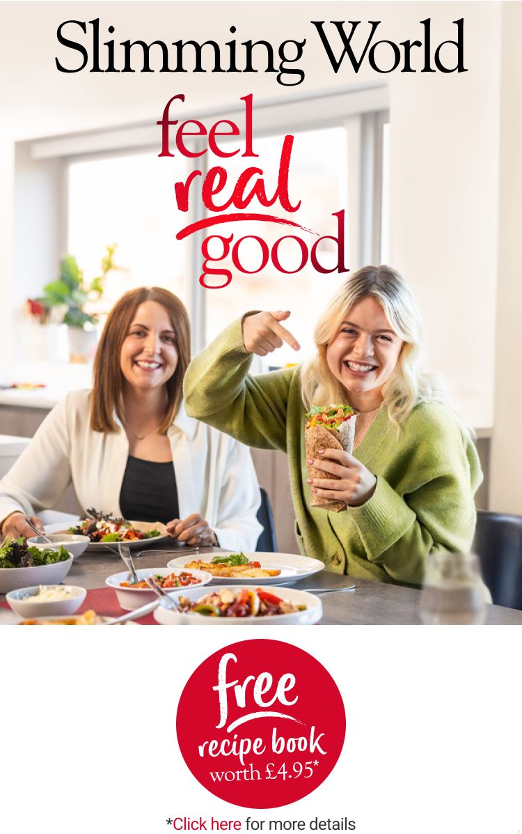 A group people eating fajitas, with a title of ‘feel real good’.