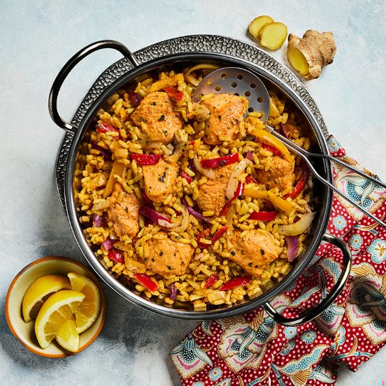 Chicken tikka and rice