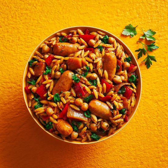 Spanish-style sausage and orzo