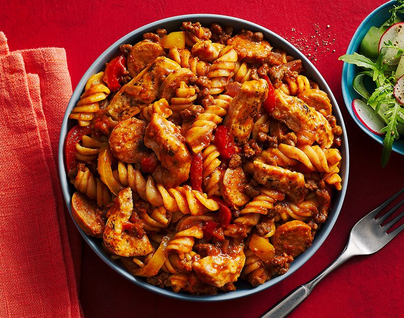 Meat feast pasta | Slimming World