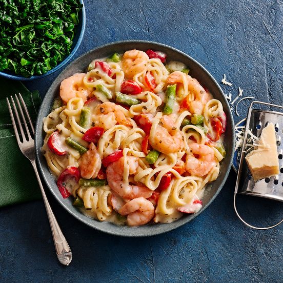 King prawn alfredo