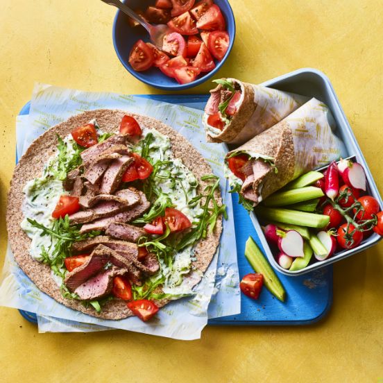 Greek lamb wraps