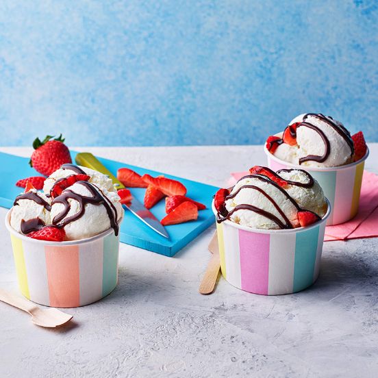 Creamy vanilla ice cream