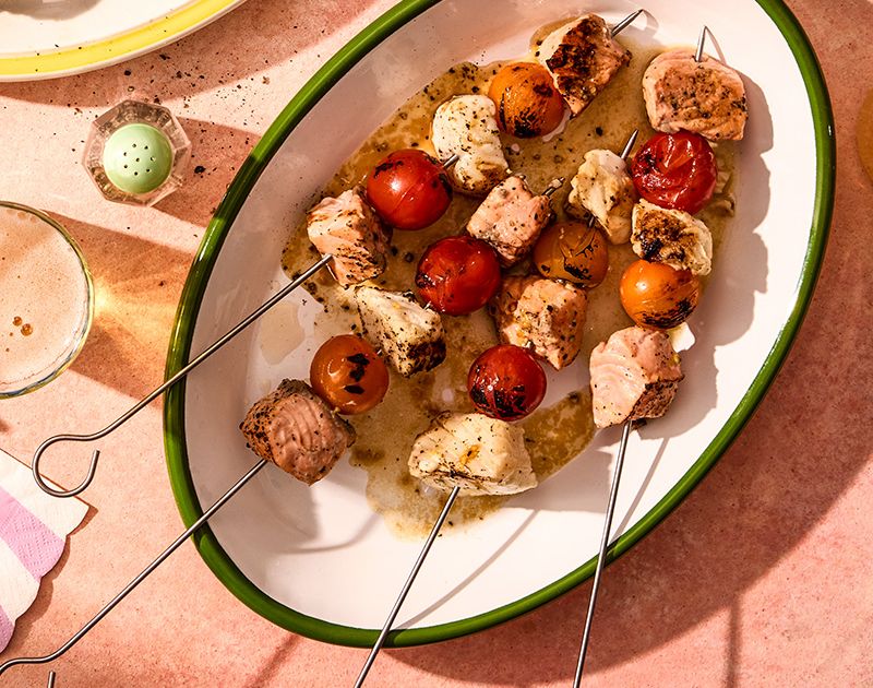 Rainbow fish skewers | Slimming World