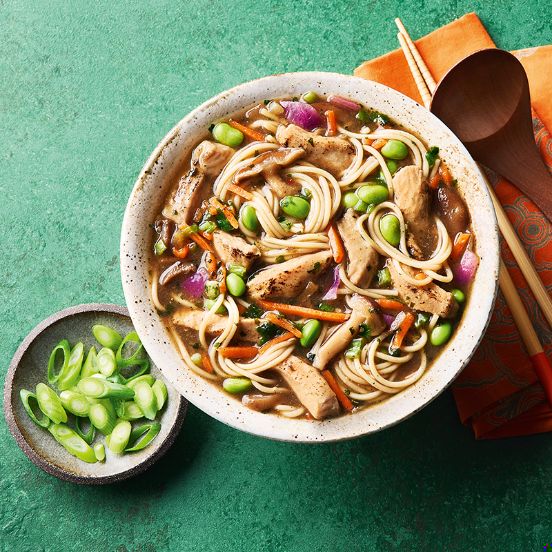 Chicken and mushroom ramen