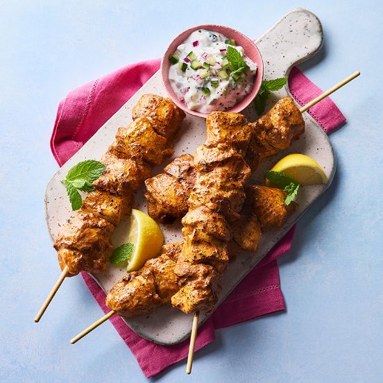 Chicken tikka skewers