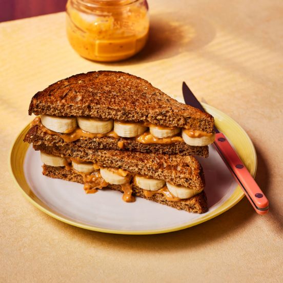 Peanut butter and banana toastie