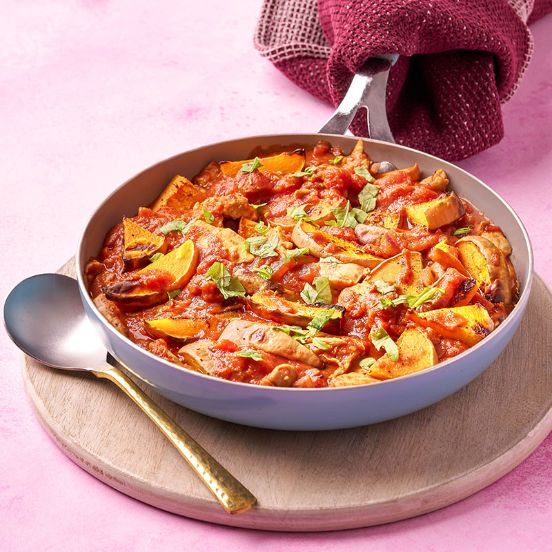 Squash and chicken curry