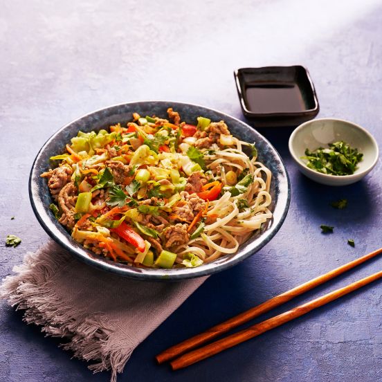 Spring roll in a bowl
