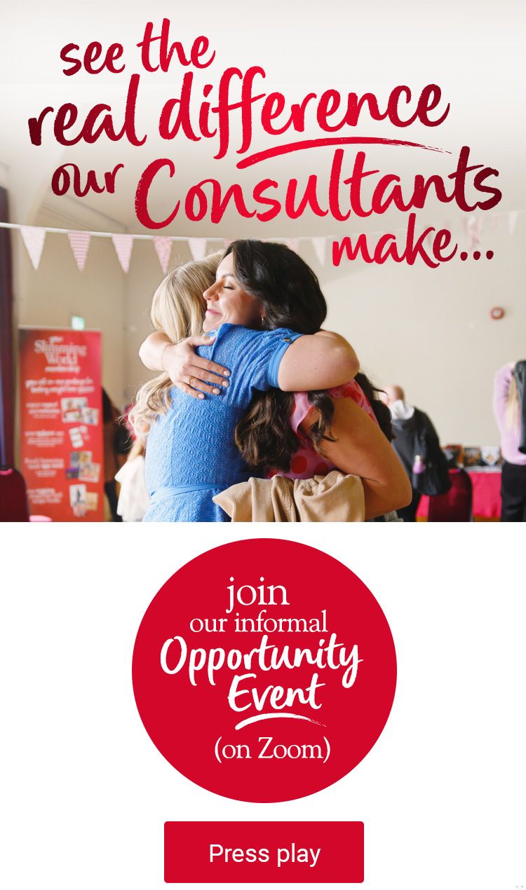 A Consultant in a Slimming World group with a title of ‘see the real difference our Consultants make’.