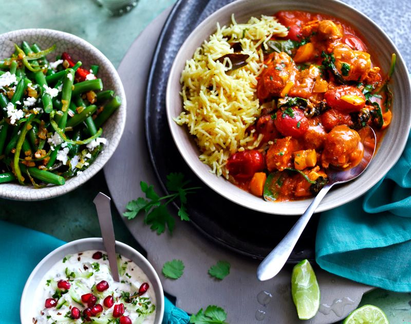 Balti chicken with spinach and tomatoes Slimming World