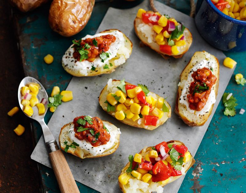 Healthy snack ideas Slimming World Mini jacket potatoes Slimming World